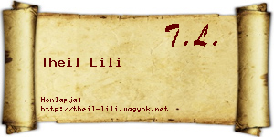 Theil Lili névjegykártya